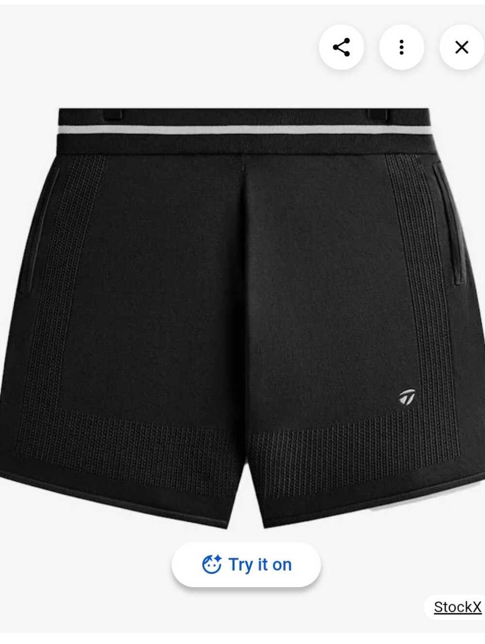 Kith X  TaylorMade Chip Short Black Golf Luxury Streetwear Knit Mesh Shorts